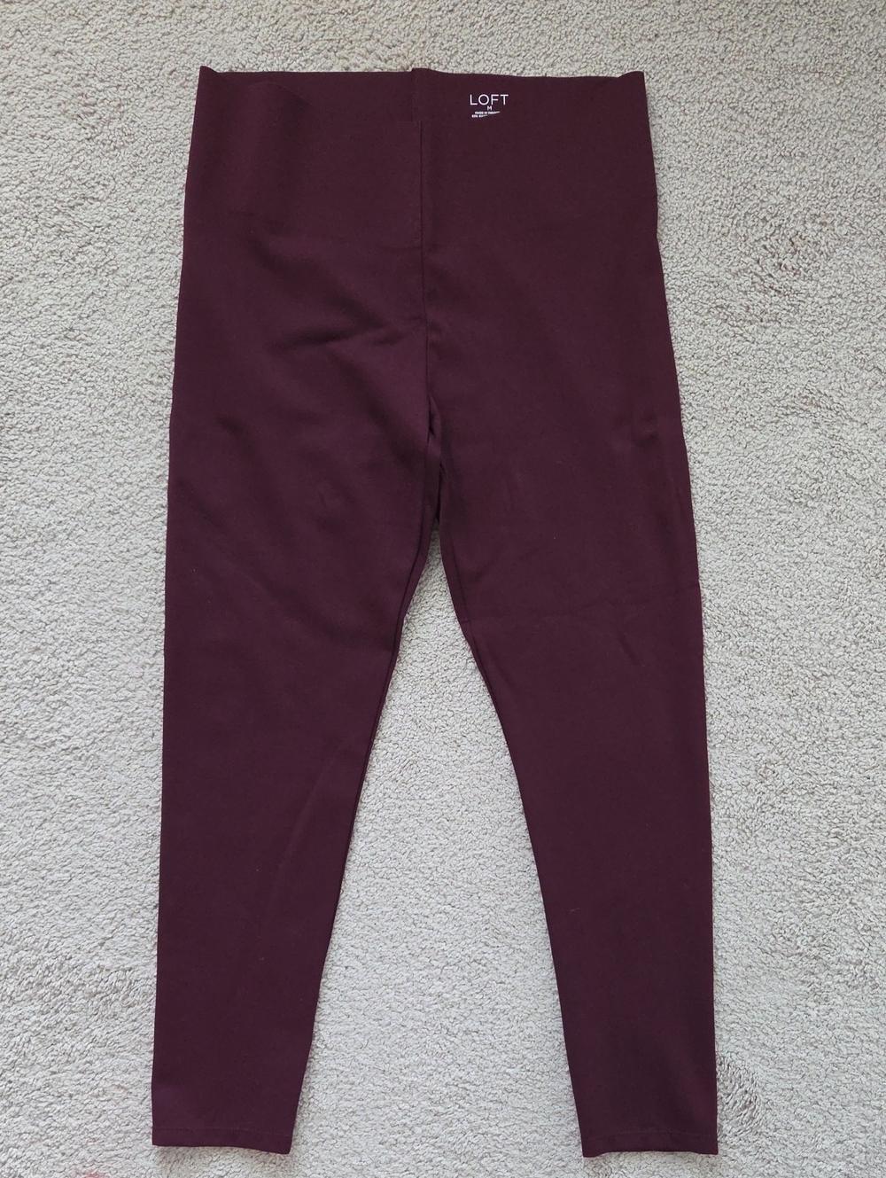 LOFT Burgundy Stretch Leggings